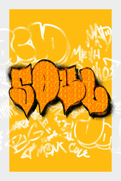 Modern Art Print Maker With a Graffiti Typography