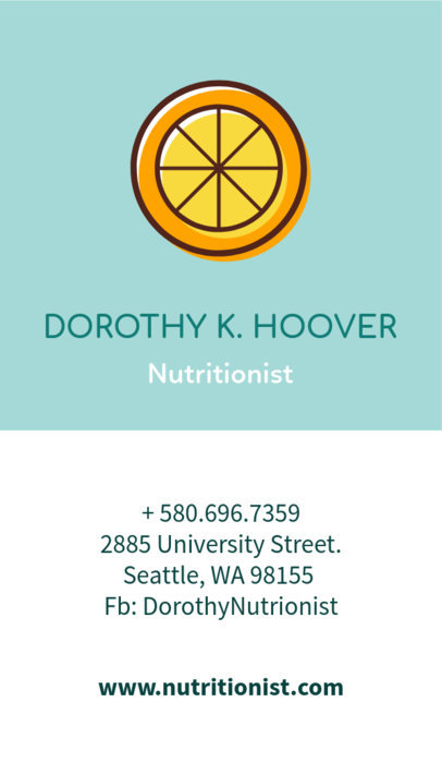 Nutritionist Business Card Maker