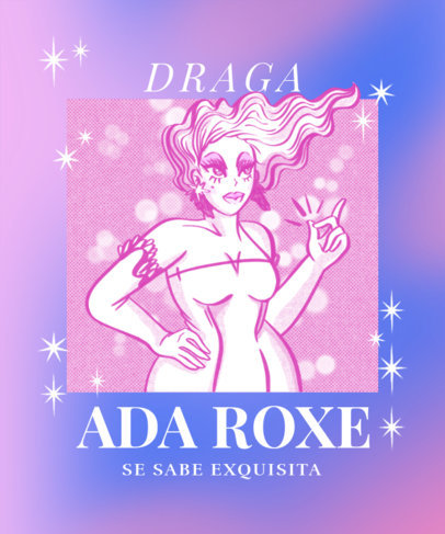 LGBT T-Shirt Design Creator With a Drag Pride Theme 5755b