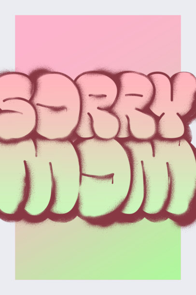 Art Print Maker With Colorful Graffiti Letters