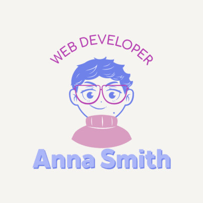 Avatar Design Creator Featuring an Illustrated Web Developer Character