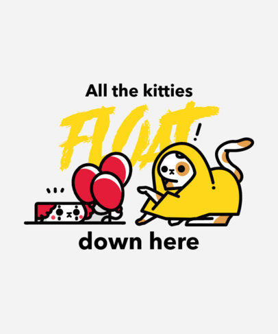 Movie Parody T-Shirt Design Generator Featuring a Clown Inspired by IT 90s Film 5172k-5486