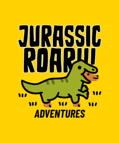 Cute Movie Parody T-Shirt Design Creator Inspired by a Jurassic Park Movie 