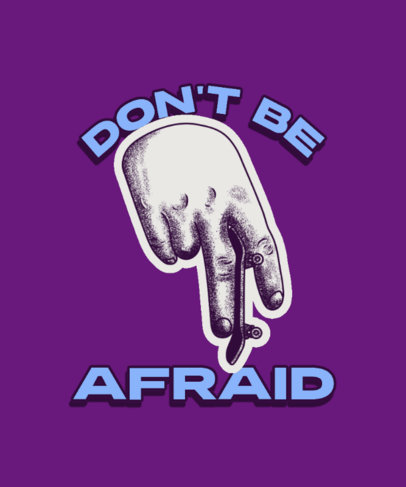 T-Shirt Design Template Featuring a Hand Doing Tricks with a Fingerboard 5485a