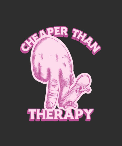 T-Shirt Design Creator Featuring an Illustrated Hand with a Fingerboard 5485b