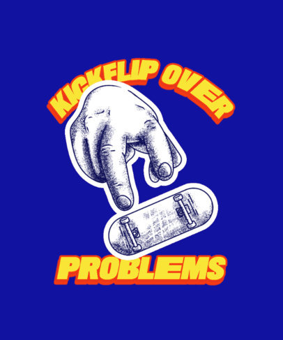 T-Shirt Design Generator Featuring a Hand Skating with a Fingerboard 5485c