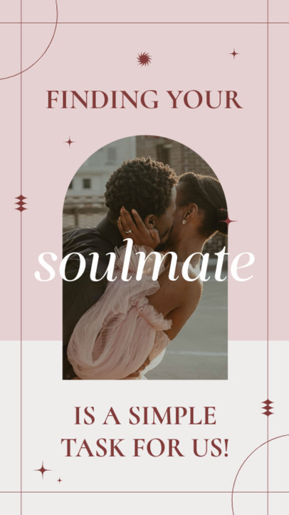 Instagram Story Maker for a Matchmaking Service Featuring Couple's Pictures 5506