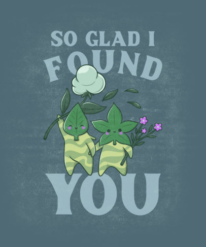 Zelda-Inspired T-Shirt Design Creator Featuring Cartoonish Leaves 5484b