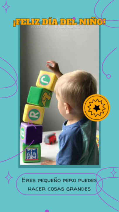 Instagram Story Video Maker with Animated Text for Mexico Children's Day 