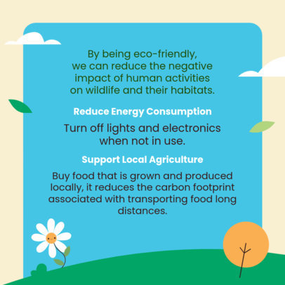 Instagram Post Template with Eco-Friendly Tips for an Earth Day-Themed Carousel 6130 el1