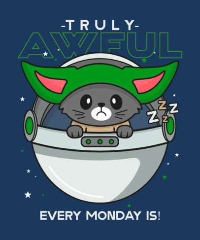 T-Shirt Design Creator With a May the 4th-Inspired Character Illustration 5172l-5508