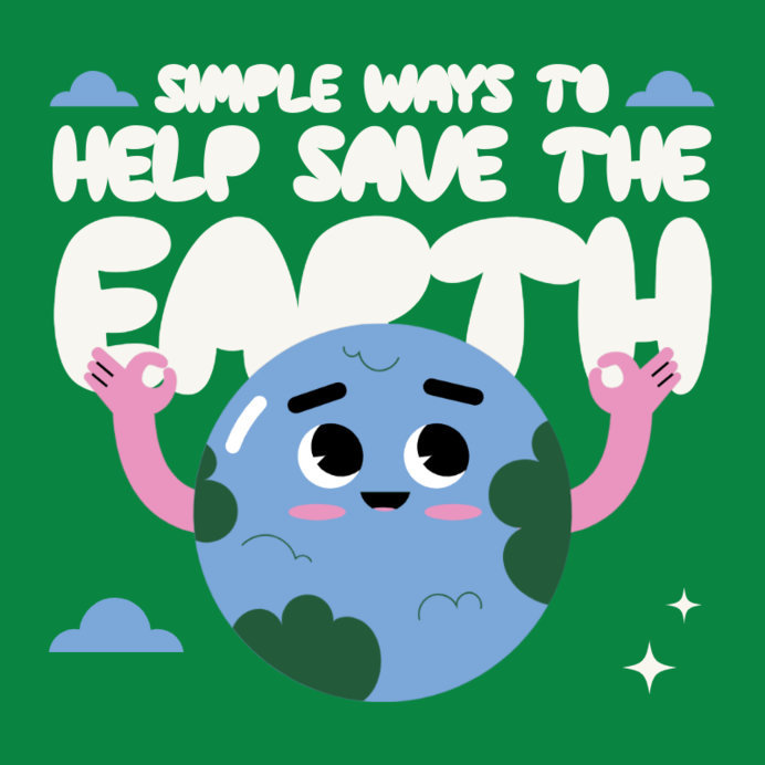 Placeit - Instagram Post Maker with Eco-Friendly Ways to Save the Earth