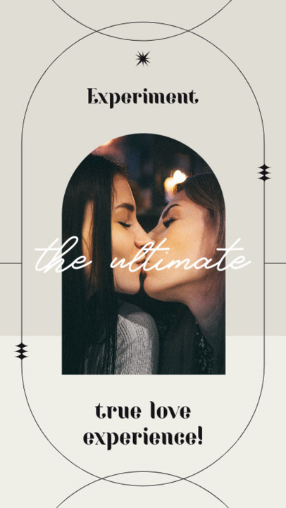 Instagram Story Template with an LGBT Couple's Picture for a Dating Platform