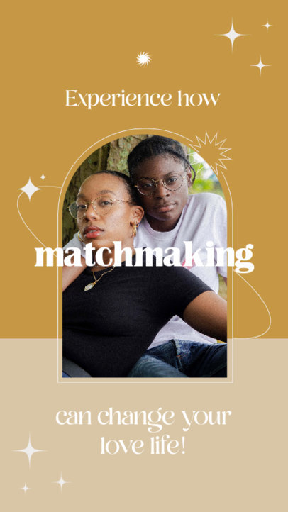 Instagram Story Creator for a Matchmaking Service Featuring Star Illustrations 5506b