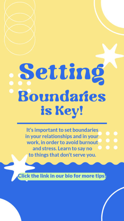 Instagram Story Generator Featuring Helpful Self-Care Advice 
