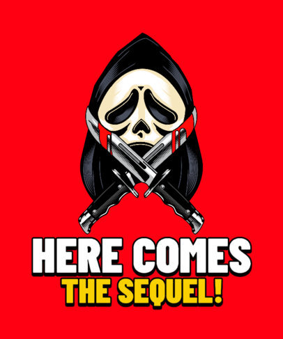 Scream-Inspired T-Shirt Design Generator Featuring a Horror Theme