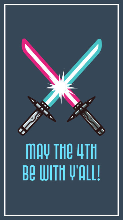 May The 4th-Inspired Instagram Story Maker Featuring Illustrated Lightsabers 3863h-5508