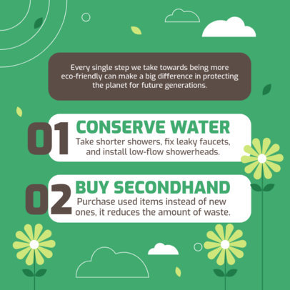 Instagram Post Maker With Ways to Save the Planet