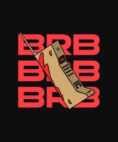 T-Shirt Design Creator Featuring a Bloody Telephone Inspired by Scream 2620f-5510