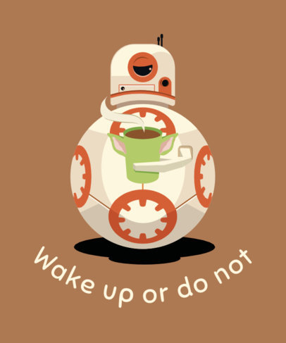 Star Wars-Inspired T-Shirt Design Generator Featuring a Grumpy Robot