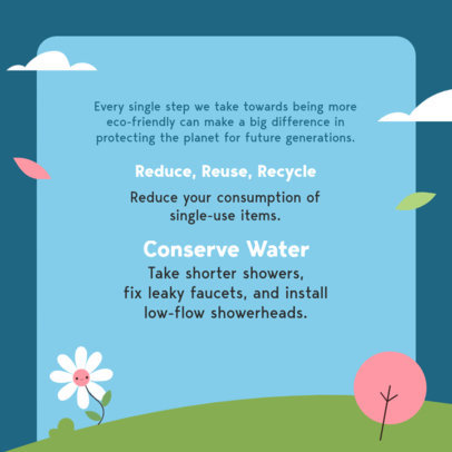 Instagram Post Maker Featuring Recycling Tips for Earth Day