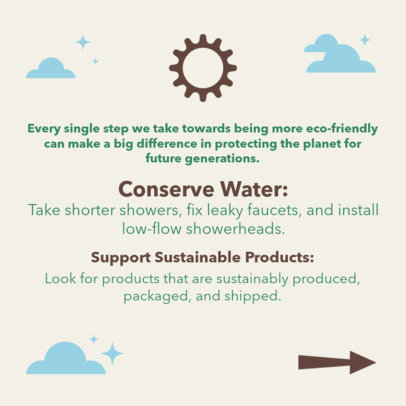 Instagram Post Maker Featuring Sustainability Tips for Earth Day