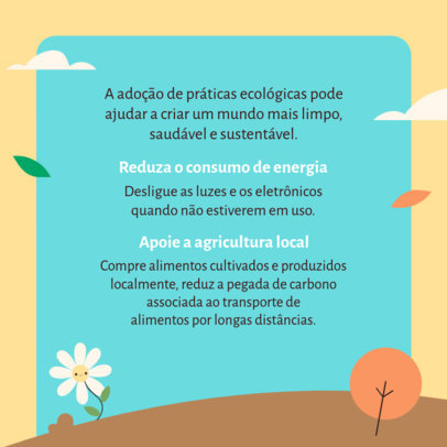 Instagram Post Maker with Eco-Friendly Practices for Earth Day 6130e-el1