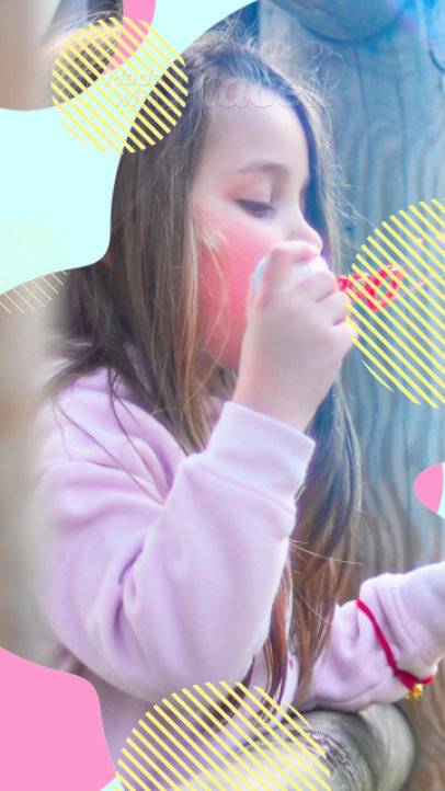 Instagram Story Video Maker with Animated Bubbles for Mexico Children's Day