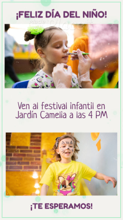 Instagram Story Video Template for a Children's Day Event Invitation