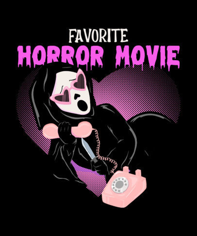 T-Shirt Design Maker Featuring a Character Inspired by the Scream Movie