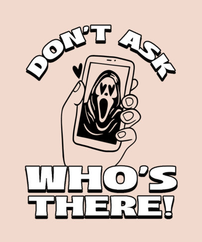 T-Shirt Design Creator Featuring a Quote Inspired by the Movie Scream