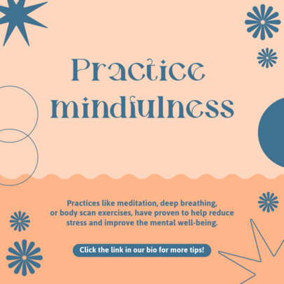 Instagram Post Template Featuring Mindfulness Exercises