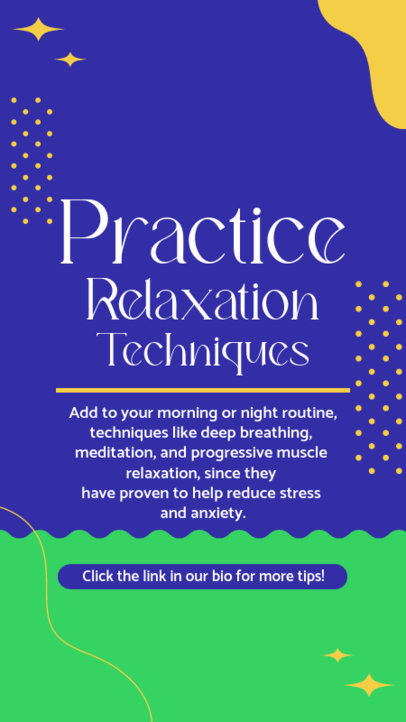 Instagram Story Creator Featuring Self-Relaxation Techniques 