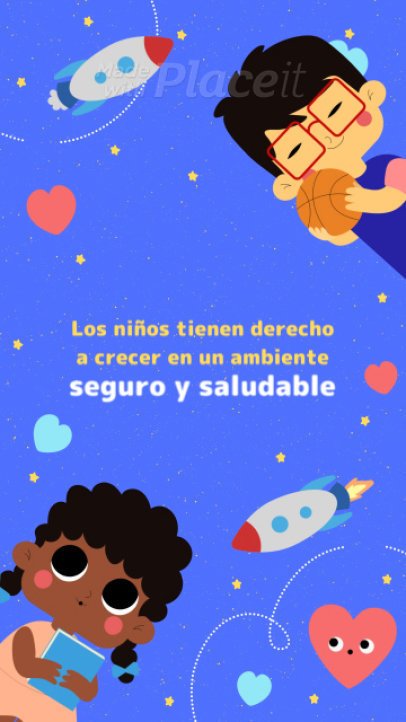 Illustrated Instagram Story Video Maker for Children's Day