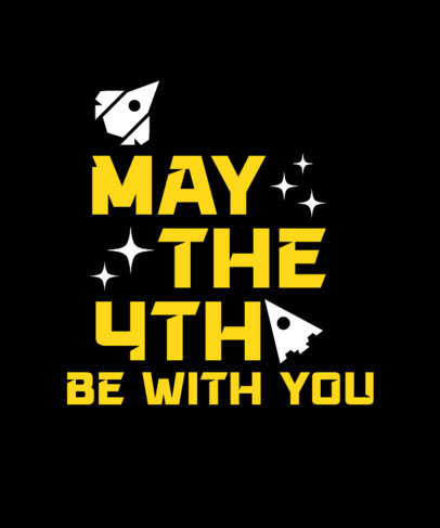Holiday T-Shirt Design Template Inspired by Star Wars