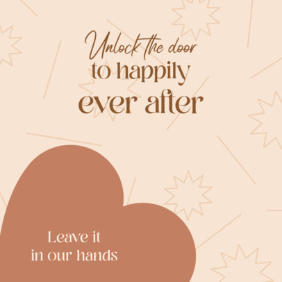 Instagram Post Maker with a Quote and a Patterned Background for a Matchmaking Service
