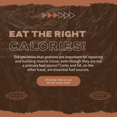 Instagram Post Creator Featuring a Tip for a Balanced Eating Plan