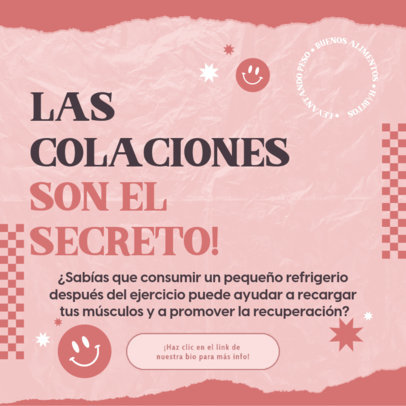 Instagram Post Generator Featuring Tips for Protein-Filled Snacks