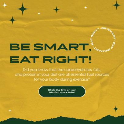 Instagram Post Creator Featuring a Text on the Importance of a Balanced Meals Plan