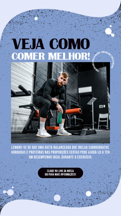 Instagram Story Generator with a Diet Recommendation for Muscle Growth