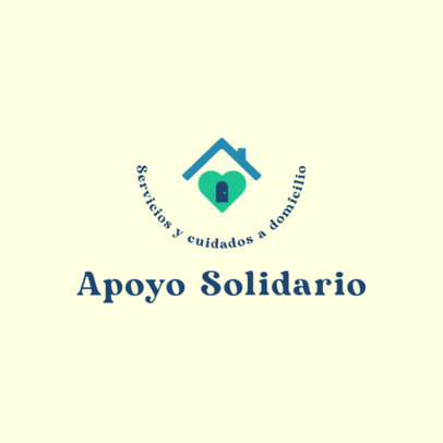 In-Home Caregiver Logo Template for a Medical Assistance Brand