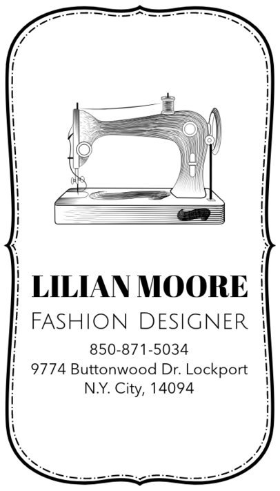 Fashion Designer Business Card Template