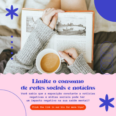 Instagram Post Creator with a Social Media Consumption Tip for Better Mental Health