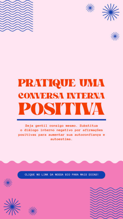 Instagram Story Creator Featuring a Tip for a Positive Self-Talk