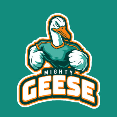 Sports Logo Maker Featuring a Fierce Goose Graphic a21lll-5777