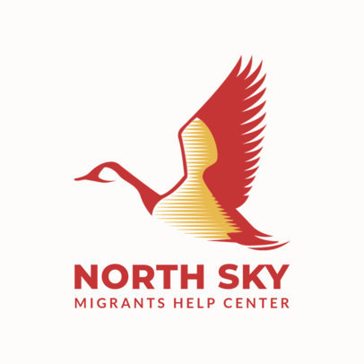  Non-Profit Logo Creator Featuring a Goose for a Migrants Help Center 1680g-5777