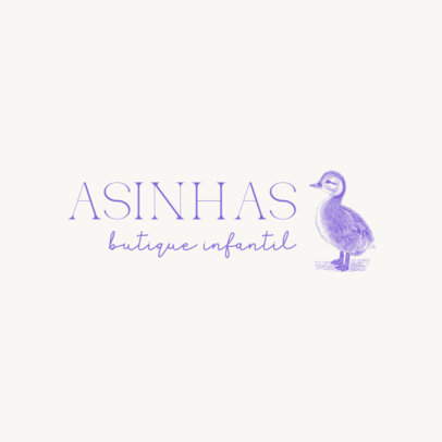 Logo Creator Featuring a Small Goose for a Kids Apparel Store 2950l-5777