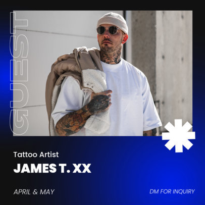 Instagram Post Maker to Promote a Tattoo Artist