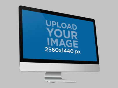 Mockup of an iMac Placed on a Colorful Background