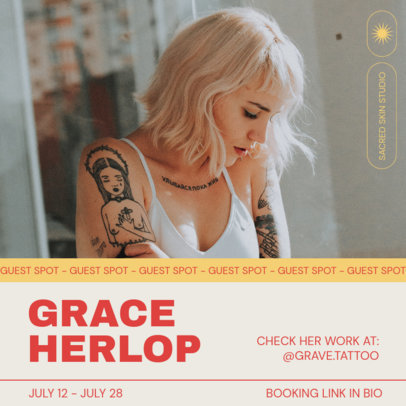 Event-Themed Instagram Post Maker for a Tattoo Studio